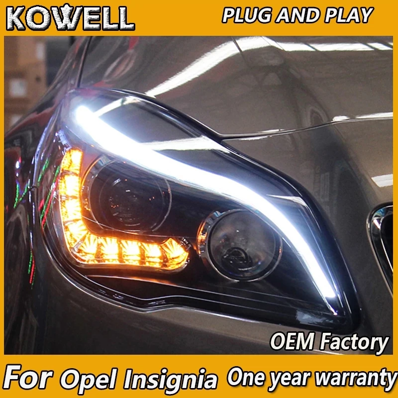 

KOWELL автомобильный Стайлинг для Buick Regal, фара 2015, фара Opel Insignia 2014-2017, передняя фара DRL, биксеноновые линзы, ксеноновые линзы