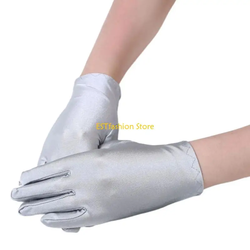 

Y5GC 2pack Fashionable Display Gloves Wedding Celebration Mittens Business Gloves for Jewelry Showcases