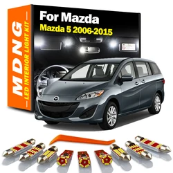 MDNG 10 Stuks LED Interieur Kaart Dome Bagage Licht Kit Voor Mazda 5 Mazda5 2006 2007-2010 2011 2012 2013 2014 2015 Auto Accessoires