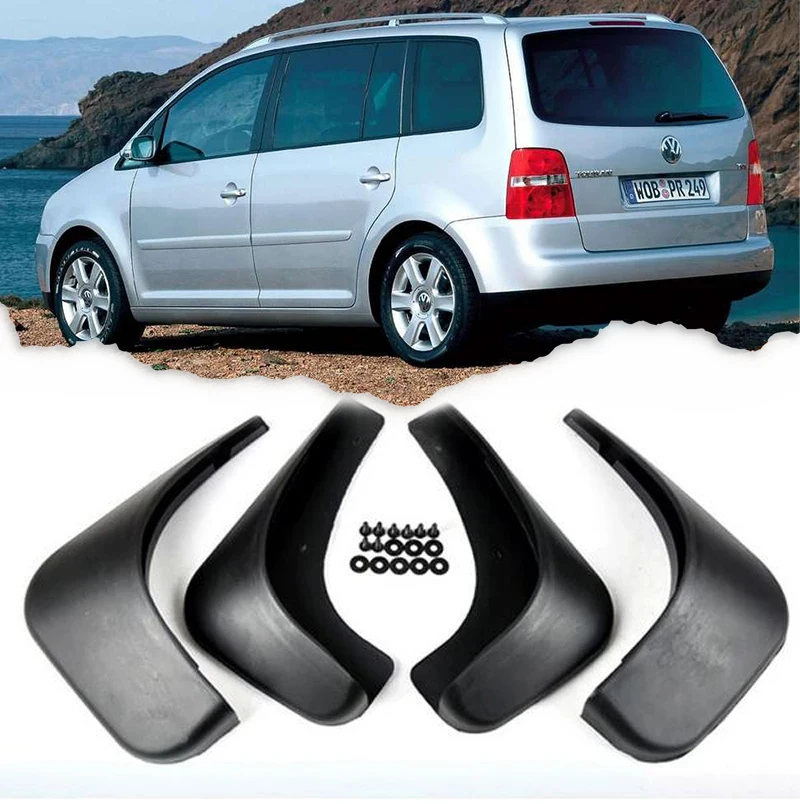 

Car Mud Flaps for VW Caddy 3 2k Volkswagen Touran 1t MK1 2003~2009 2004 2005 Mudflaps Splash Guards Mud Flap Mudguards Fender