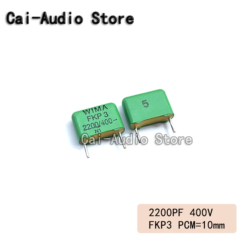 2PCS/5PCS/10PCS/Lot Brand NEW Germany WIMA FKP3 400V 2200PF 400V222 2.2NF Film Capacitor 400V2.2NF 222 Pitch 10mm FKP3G012203D00
