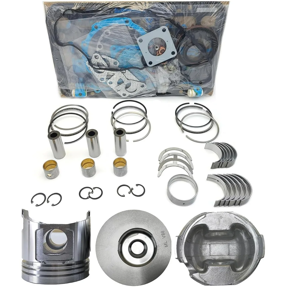 

3TNV88 Engine Overhaul Rebuild Kit (No cylinder liner and valve) For Yanmar 3TNV88-QTB 3TNV88-M Engine John Deere 27D 35D 2720
