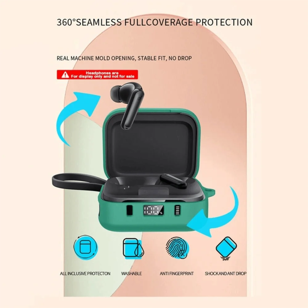New Silicone Protective Case with Hook Anti-fall Earphone Cover Shockproof Headphones Shell for Soundcore P41i Accessories view 3
