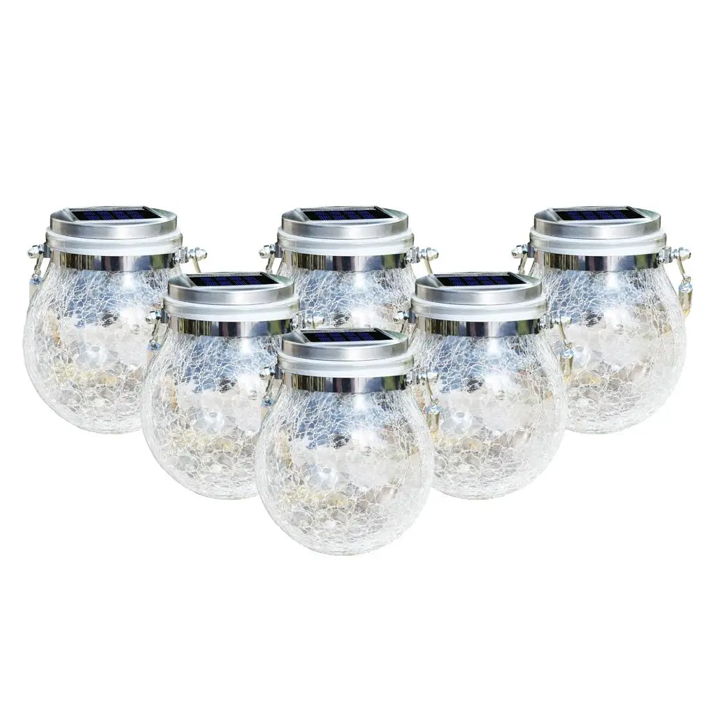 Outdoor Hanging Fairy Lights with Hangers and Jars, Festive Christmas Lighting