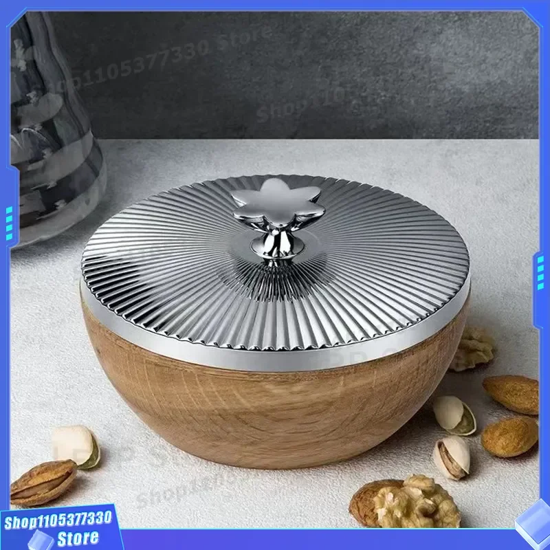 Nordic Light Luxury Snack Storage Jar Home Design Dried Fruit Plate Daily Cake Box Tea Container Modern Style Decorative