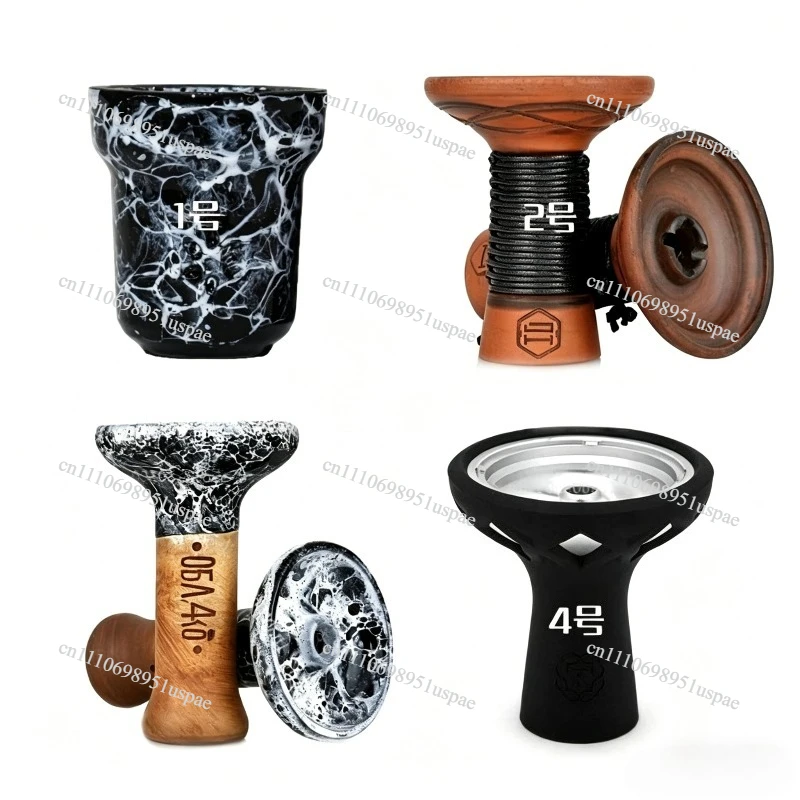 EL Bomber Hookah Stainless Steel Single Tube Hookah Shisha Set with Glass Bottle 5 sold