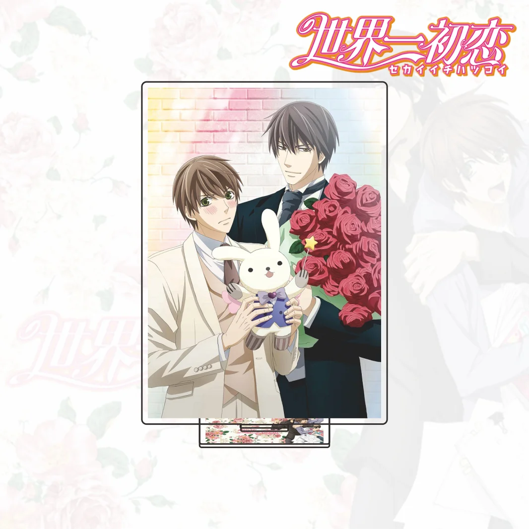 Sekai Ichi Hatsukoi Series 2026 New Arrival Acrylic Stand Ritsu Takano Flower Bouquet Suit Character Desktop Keychain