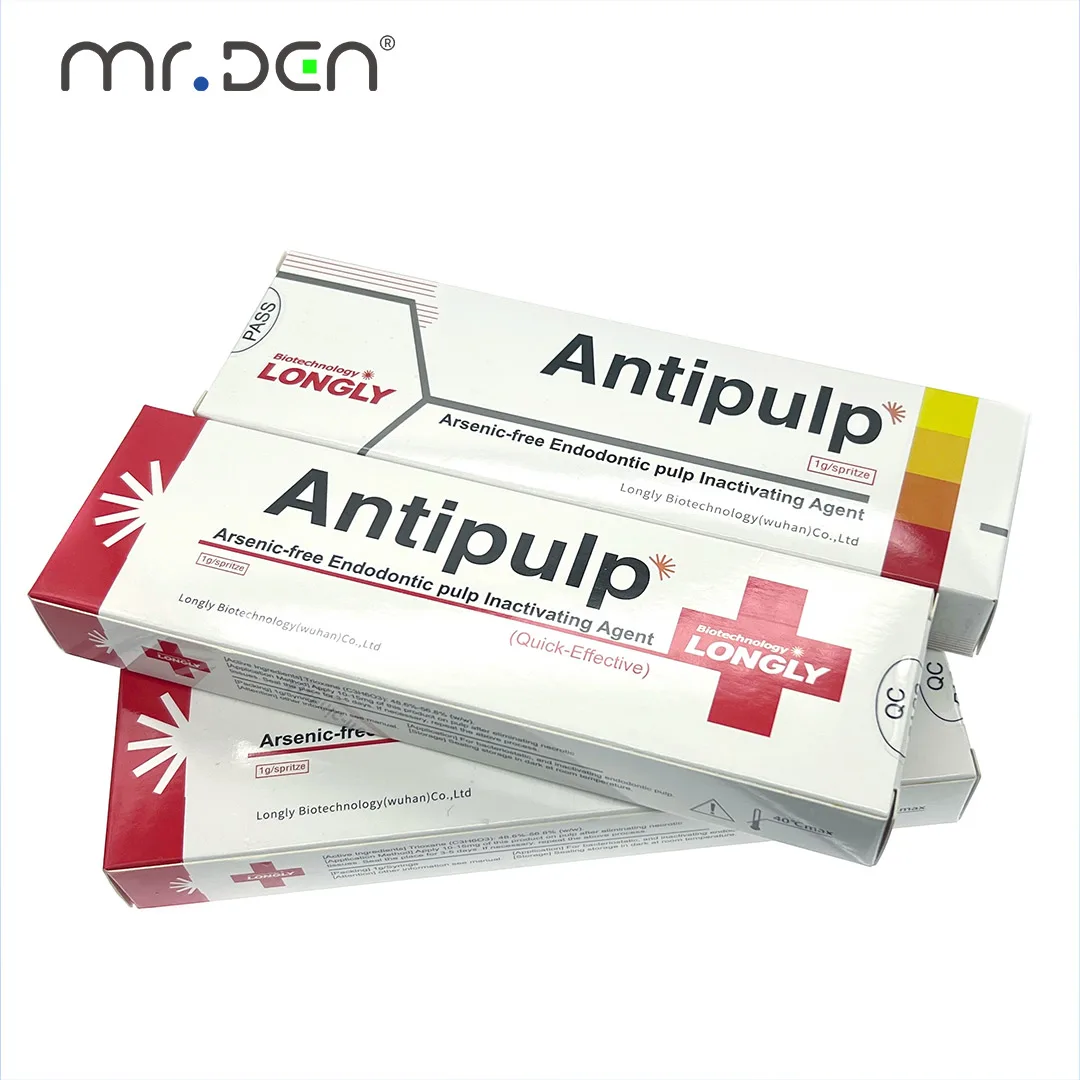 MR DEN 1g Syringe Dental Pulp Devitalizer Paste Gel Antipulp Slow Fast Set (Arsenic-Free) for Root Canal Treatment