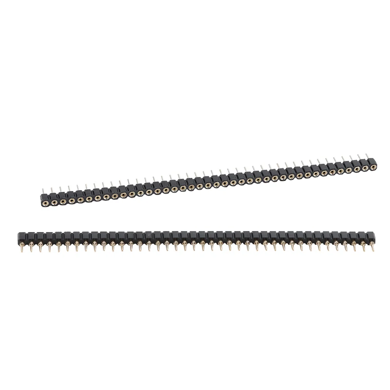 5 szt./1 szt. 2.0mm/2.54mm 1*40p 2x40P Okrągłe Otwory Igłowe Żeńskie Złącze Szeregowe Jedno- i Dwurzędowe Pozłacane Cynowane — zdjęcie 7