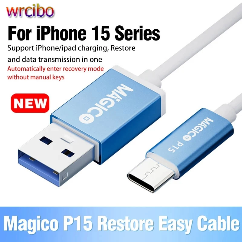 

Magico P15 Restore Easy Cable For iPhone 15 iPad Charging Restore and Data Transmission Enter Recovery Mode Without Manual Keys