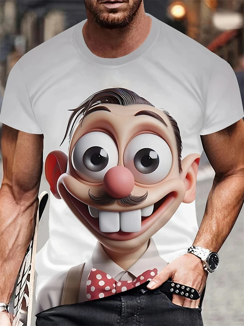 

New Summer Men's T-shirt Funny Egg Printed Pattern Short Sleeve Summer Outdoor Fashion O Neck Tops OverSize Loose Men's Clothing