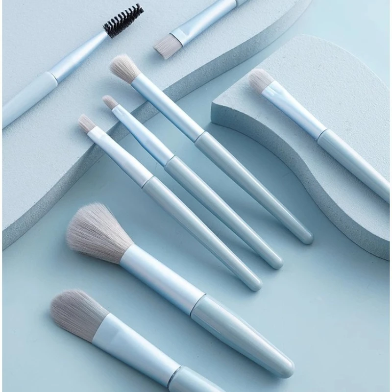 Mini-Pinsel, 8-teilige Make-up-Tasche, tragbares Concealer-Puderpinsel-Set, weiches Fell, Make-up-Werkzeugtasche, Foundation-Pinsel, Make-up-Pinsel-Set