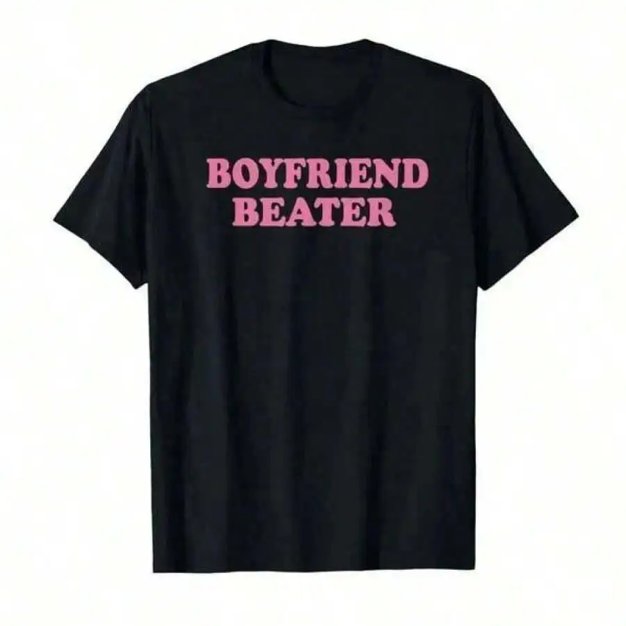 T Shirt Print ,Graphic-Cotton Tees Size Plus, Cartoon Round Neck Short Sleeve, Boyfriend Beater Funny Girlfriend Meme T-Shirt Fo