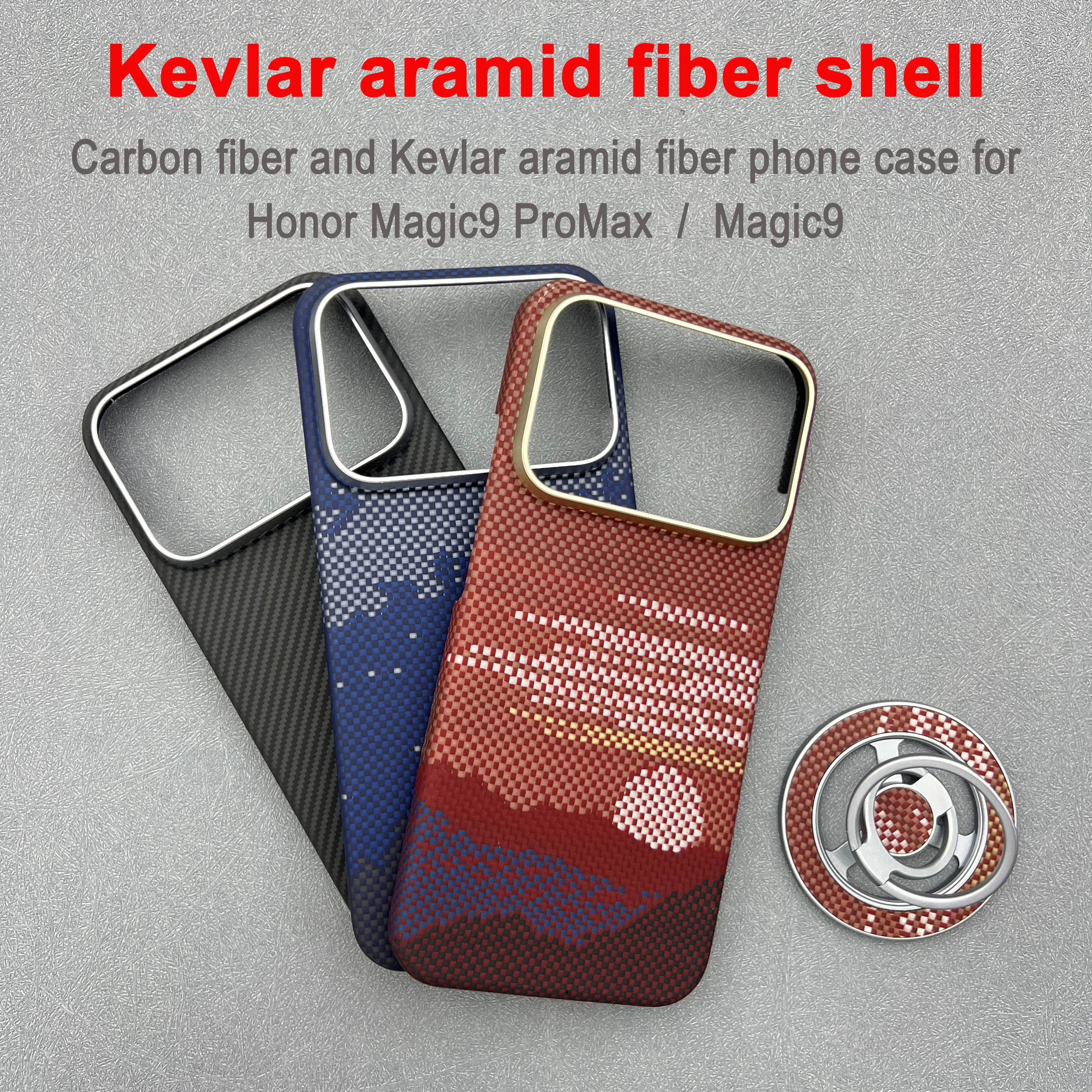 For Magic9 Pro Max/Magic9 Kevlar Fiber Phone Case Hard Case Magnetic Ultra Thin Carbon Fiber Protective Cover