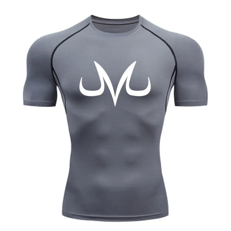 

Men's Sports Quick Dry Tshirt Anime Elements Compression Gym Tshirts Workout Fitness Undershirts Tops Tight Elastic Sportswear