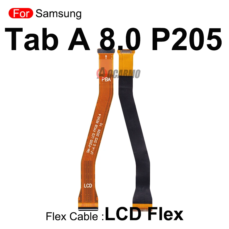 LCD Tela Flex Conector Placa Principal, Placa Mãe Cabo para Samsung Galaxy Tab A 8.0 ", SM- P205