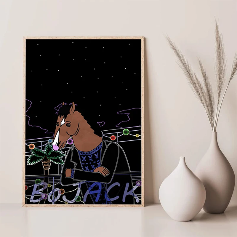 

Cartoon B-BoJack Funny H-Horseman Poster Painting on Canvas Home Decorations Decoration Pictures Room Wall Decor Print Art Decor