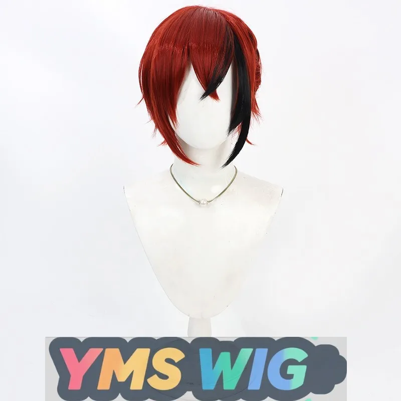 【YMS WIG】Twisted Wonderland Little Mermaid Riddle Cosplay Perücke mit Haaroberteil, schwarze Highlights