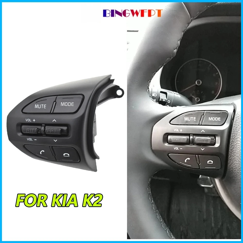 

2 Styles To Choose For Kia K2 Rio X Line 2017 2018 2019 2020 2021 Car Steering Wheel Control Button Audio Phone Volume Switch