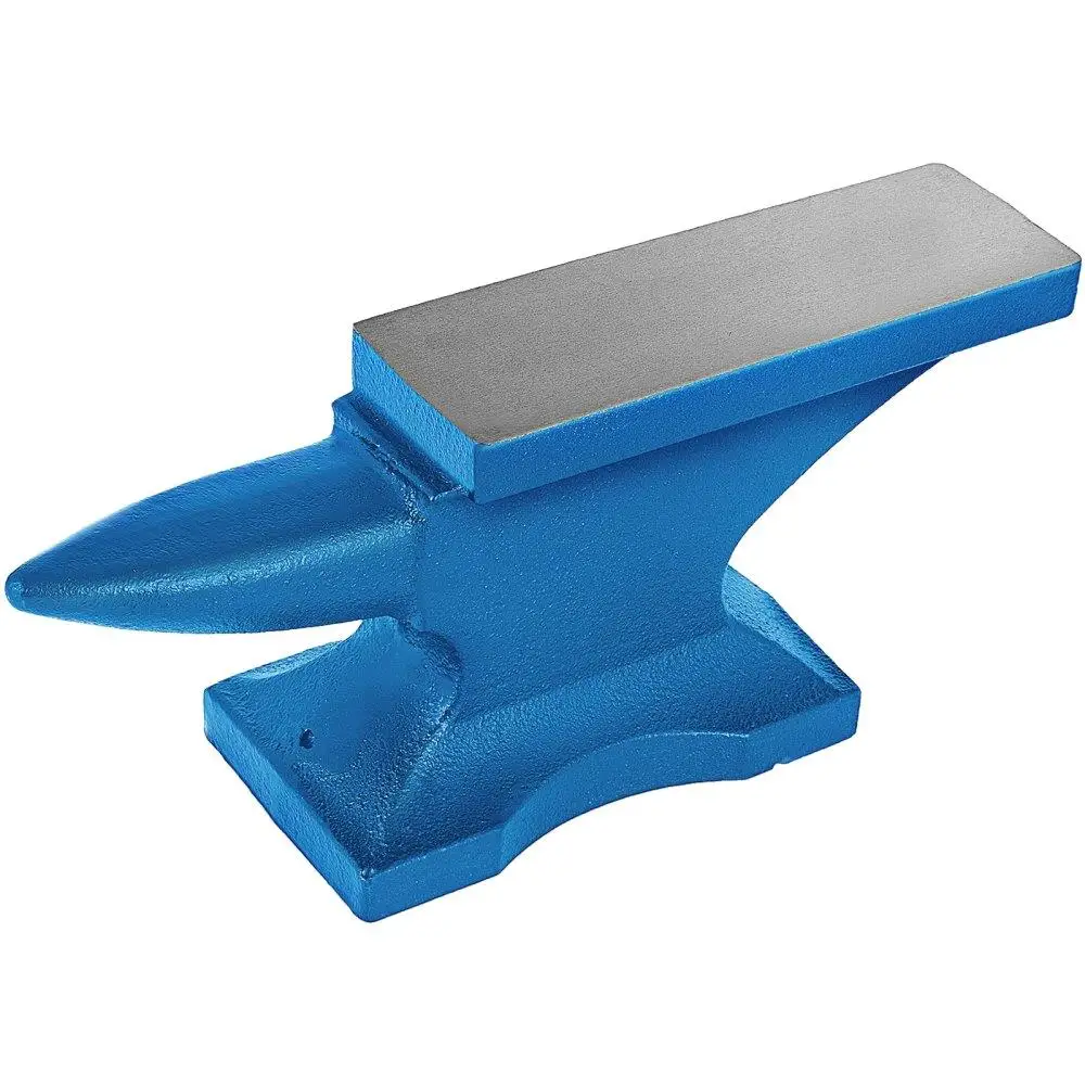 

Single Horn Cast Iron Blacksmith Anvil 24Lbs Round Horn Forge Tool for Jewelers and Metalsmiths Rugged Durable Design