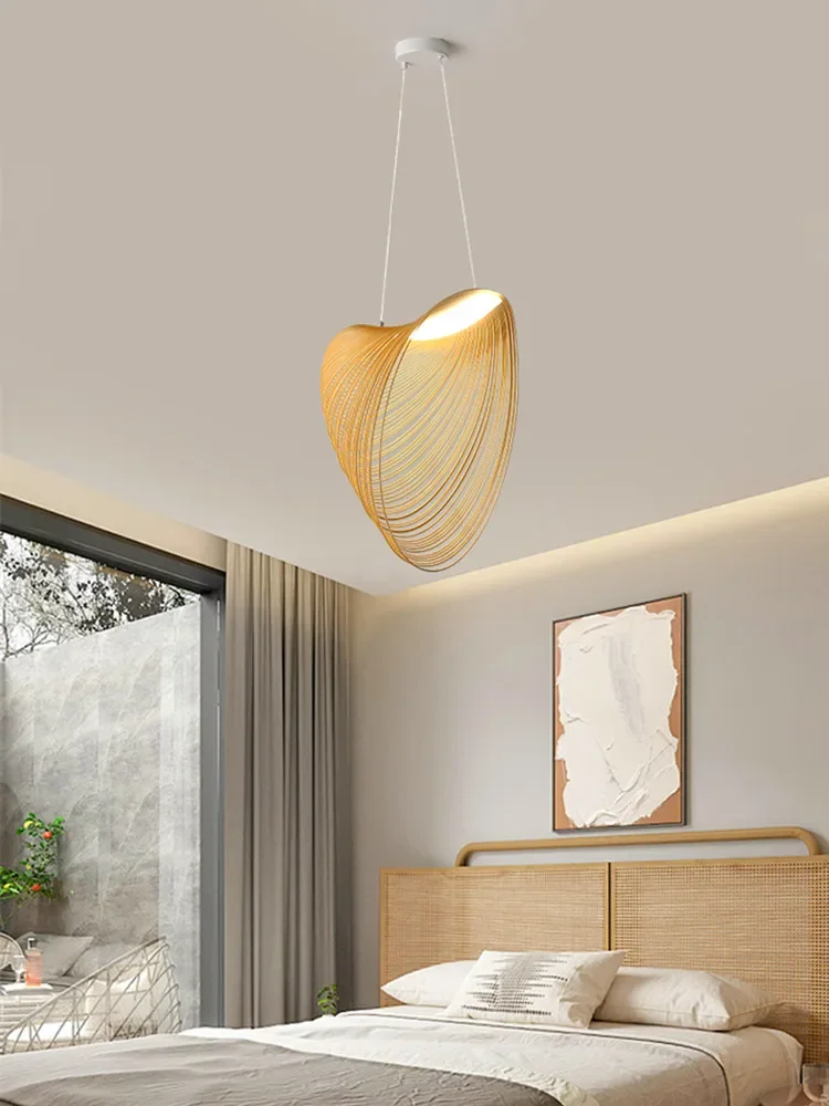 Imagem -03 - Nordic Wooden Led Pendant Lamp Chandelier Lighting Art Luminaire para Escadaria Cozinha Restaurante Cafeteria Quarto Home Deco