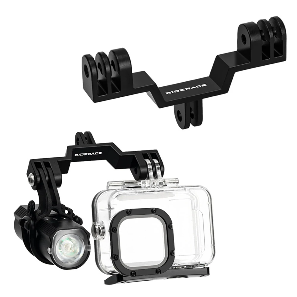 Reliable Bike Camera Dual Mount Bridge Adapter for Bicycle Light Bracket Holder Secure and Stable Attachment