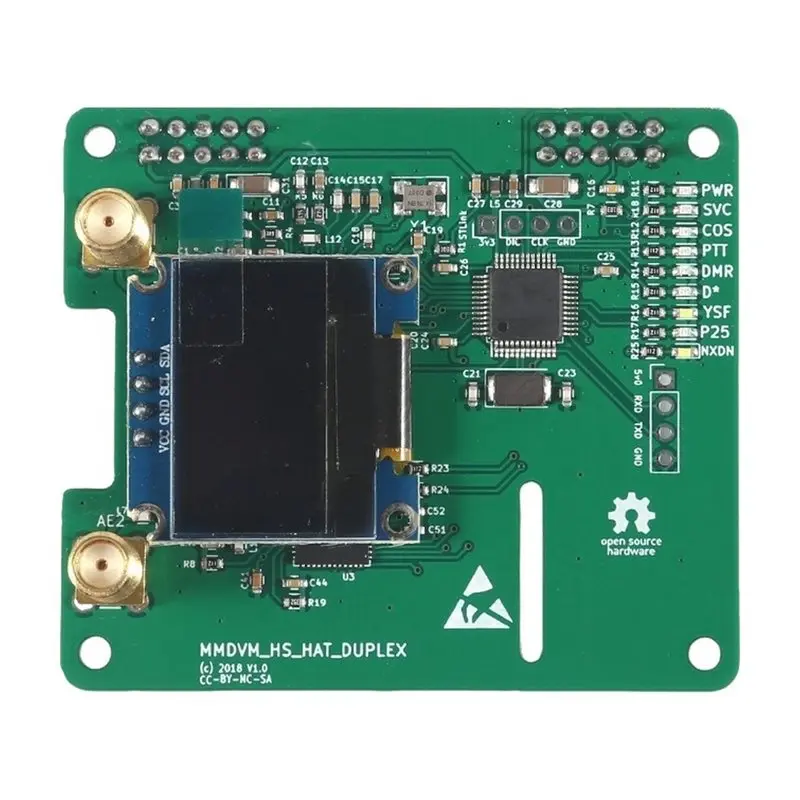Mini Relay Module UHF VHF For Raspberry Pi MMDVM Duplex Hotspot Board With OLED Display Screen Supports DMR P25 Dx  Star