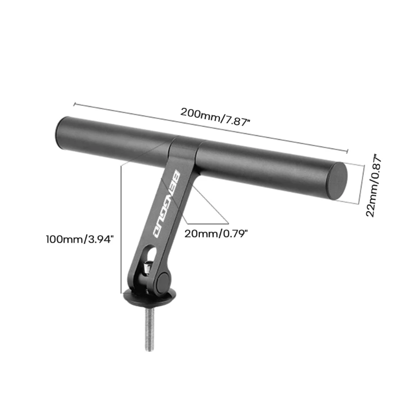 Bike Handlebar Extender with Double Mounting Clamp Bracket Aluminum Alloy Handlebar Extensions for Bicycles & Motorcycle