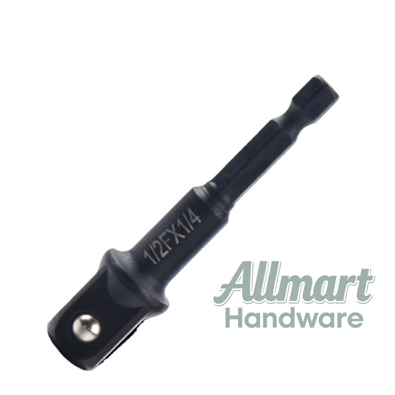 Picture 4: Pneumatic to Square Air Impact Adapter, Black Surface Finish, Electric Wrench Socket Quick-Change Conversion Tool Set