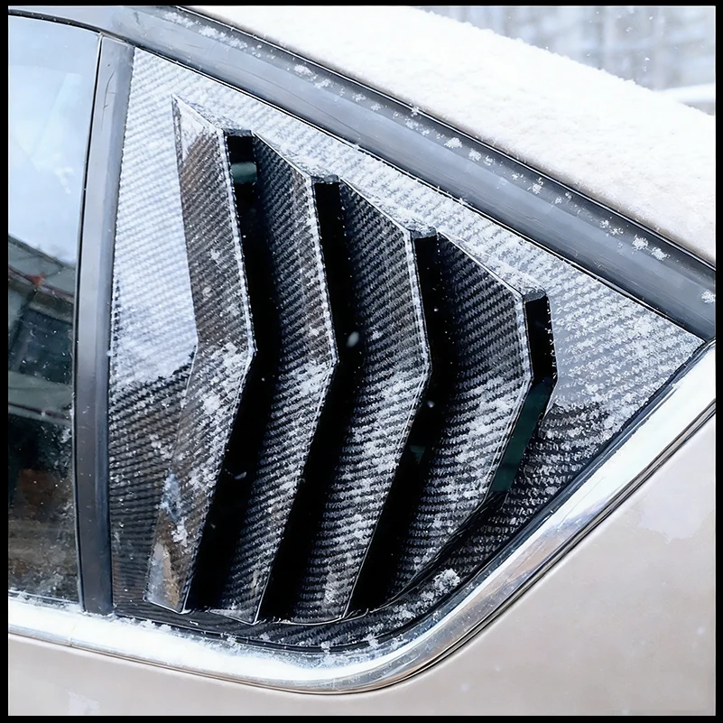 

For Skoda Octavia A7 Sedan 2013-2018 Rear Triangular Window Louver Shutters Vent Cover Trim Decorative Car Accessories