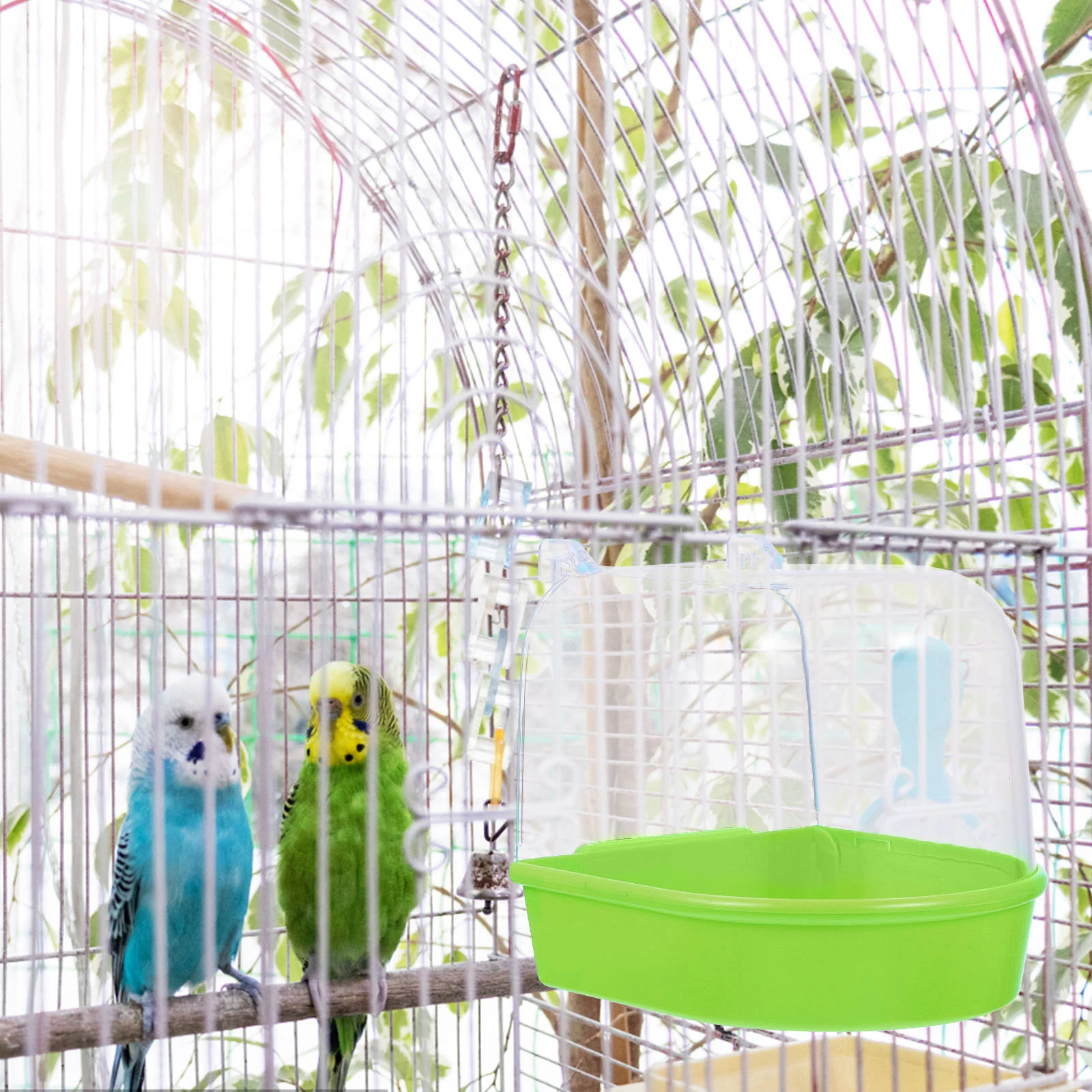 

Premium Abs Parrot Bathing Box Durable Bird Bath Basin Reusable Cage Accessory Small Smooth Edge Pet Hygiene