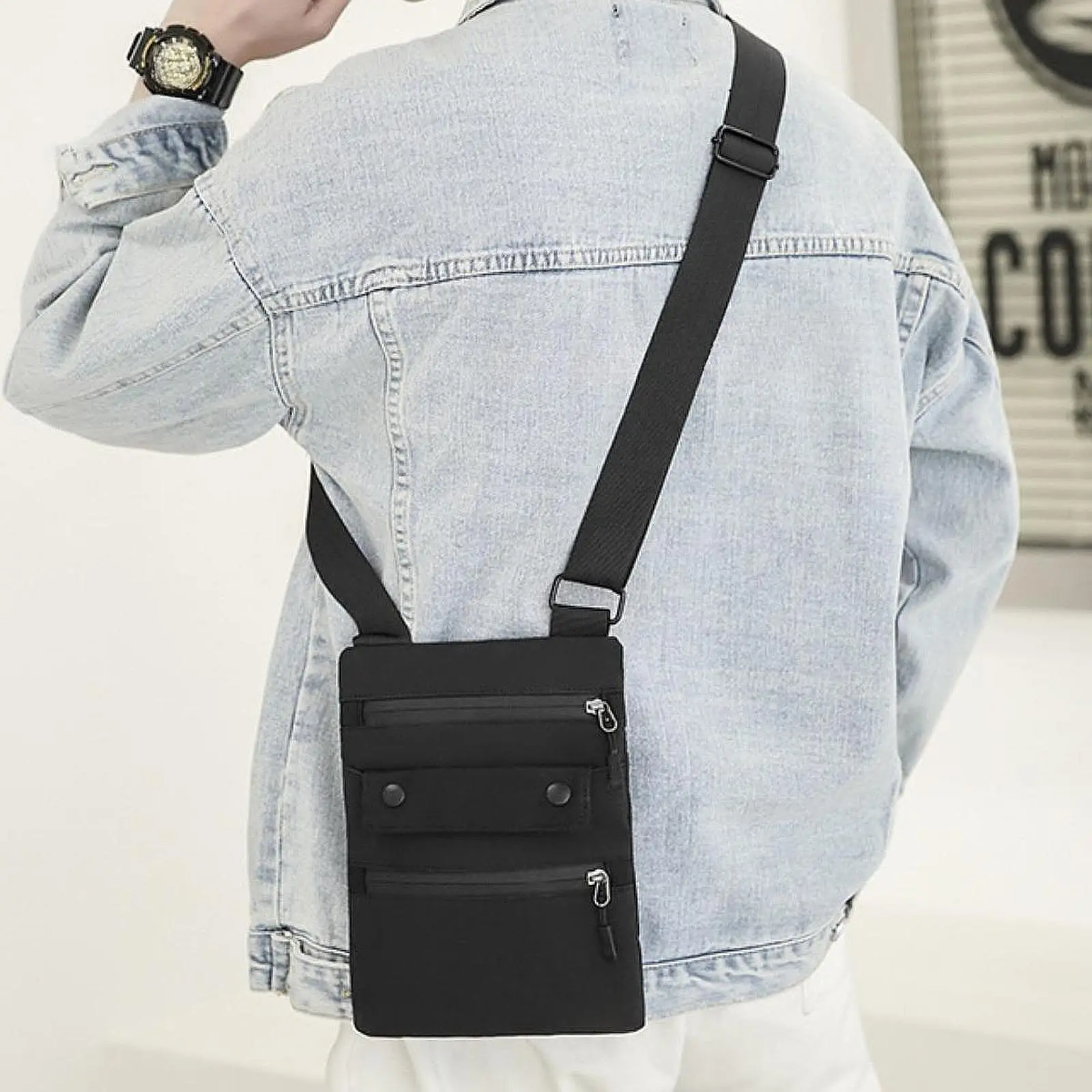 Men Shoulder Bag Stylish Lightweight Crossbody Bag for Dating Shopping