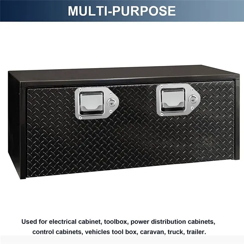 A45I Truck Tool Box Replacement Stainless Steel Toolbox Paddle Lock Replacement Handle with Keys for Truck RV Trailer