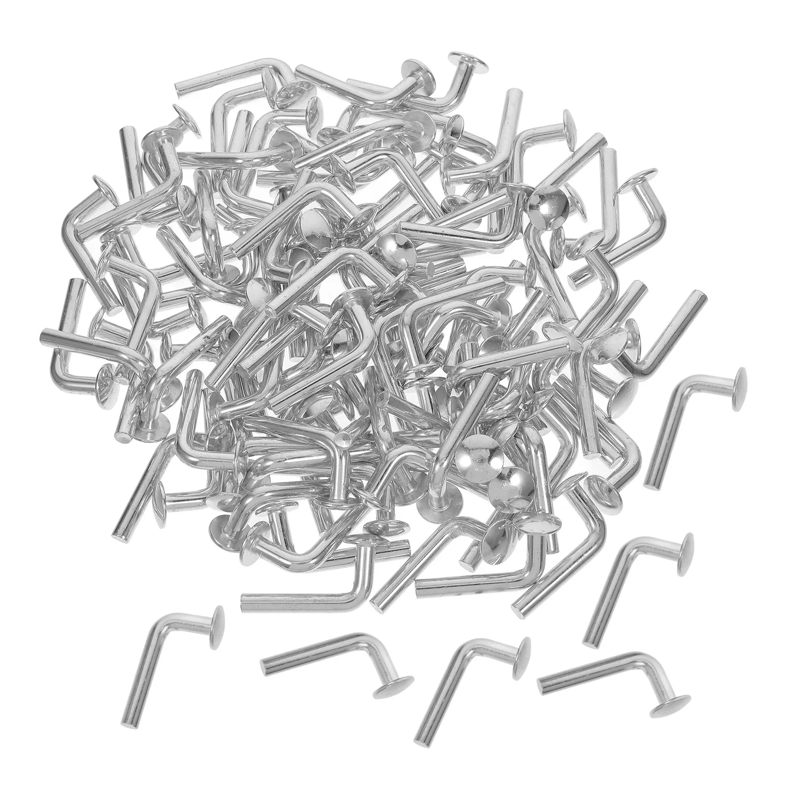 

100pcs Galvanized Drop Pin For Pallet Rack Safety Universal Racking Pins Durable Iron M5 Silver Cross Beam Locker J Bolt