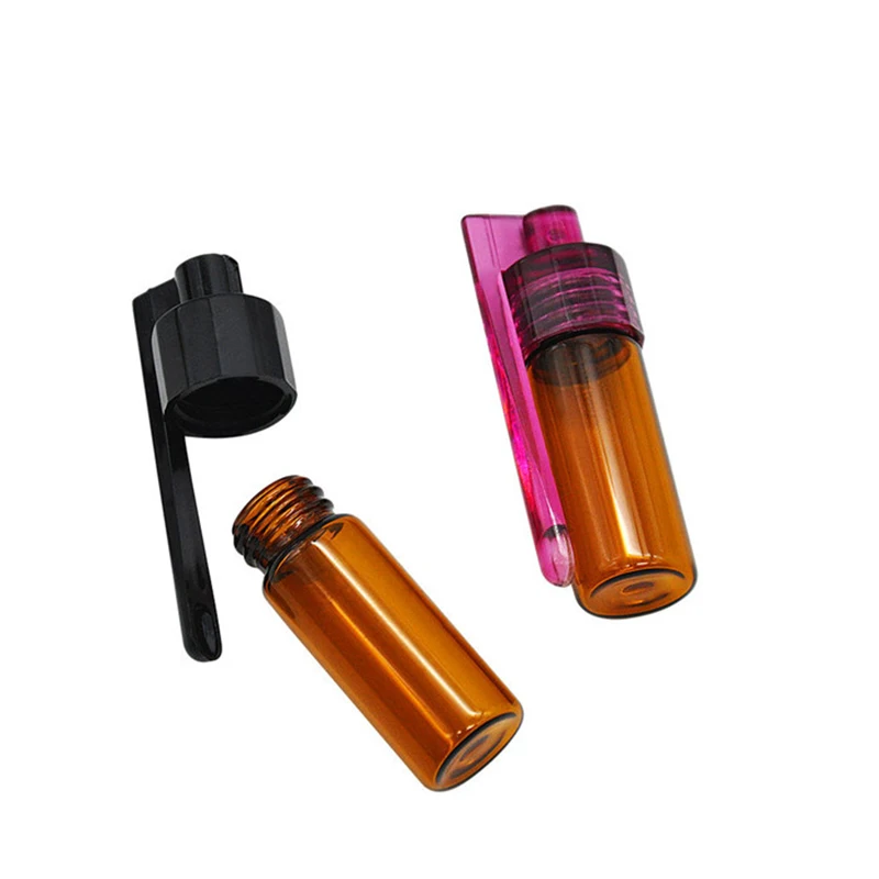 2/4 Stück 36 mm 51 mm Flaschenetui Glasflasche mit 1 Stück Funel Kunststoffabdeckung Aufbewahrungsflasche Wohnaccessoires Cooles Gadget für Männer – Detail 11