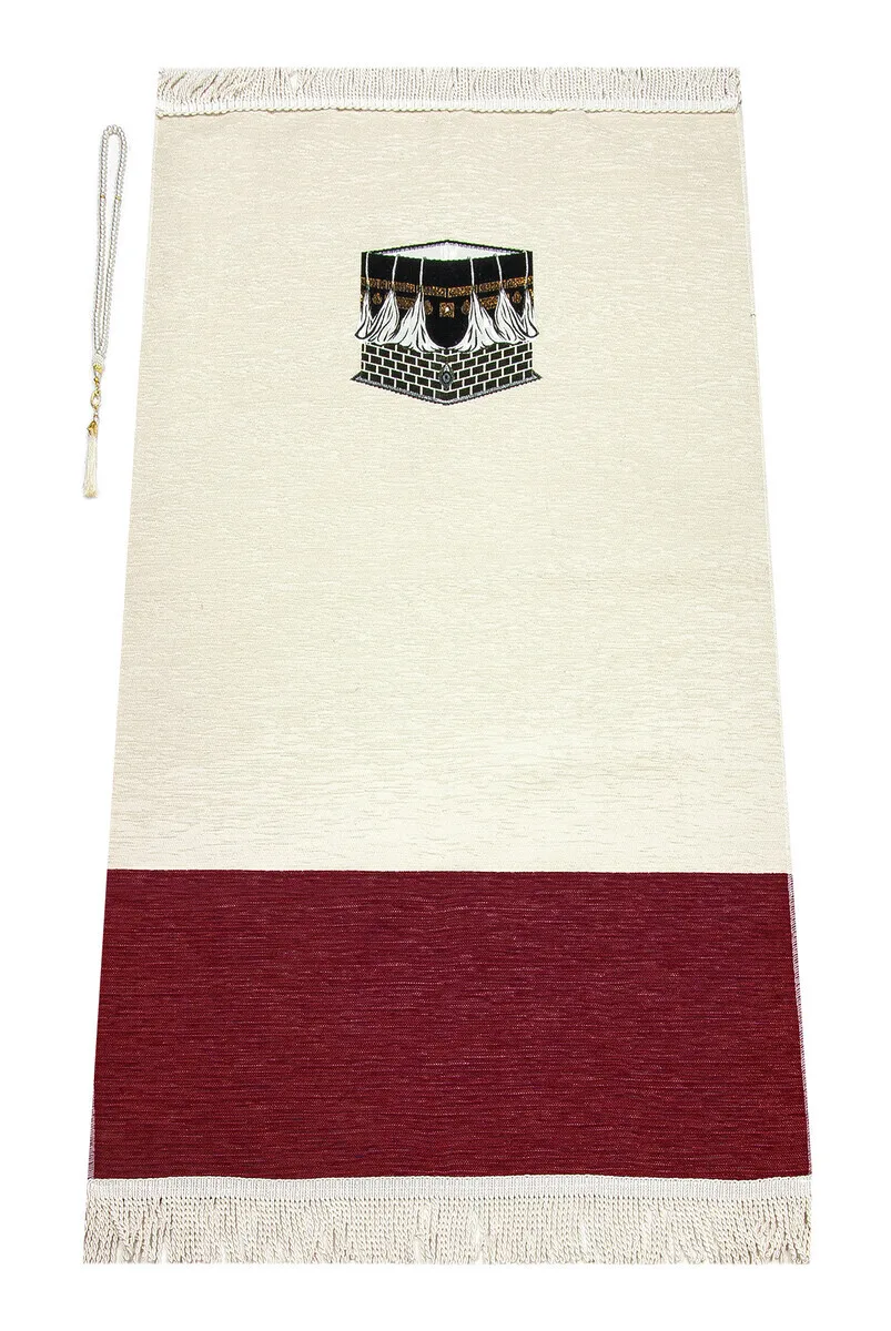 IQRAH Kaaba Patterned Seccade Red