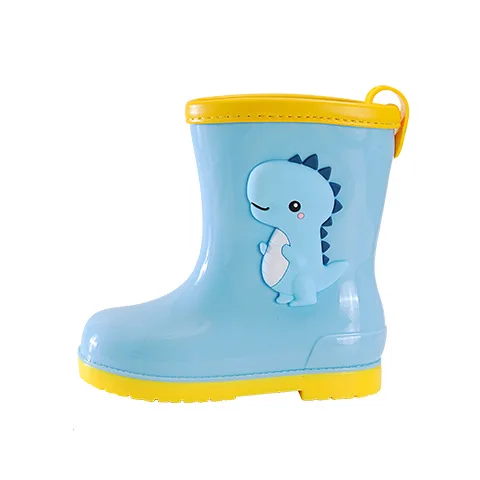 New Children PVC Cute Cartoon Rain Boots Waterproof Boys Girls Non-slip Rainboots Water Shoes Wellies Boots For Kids