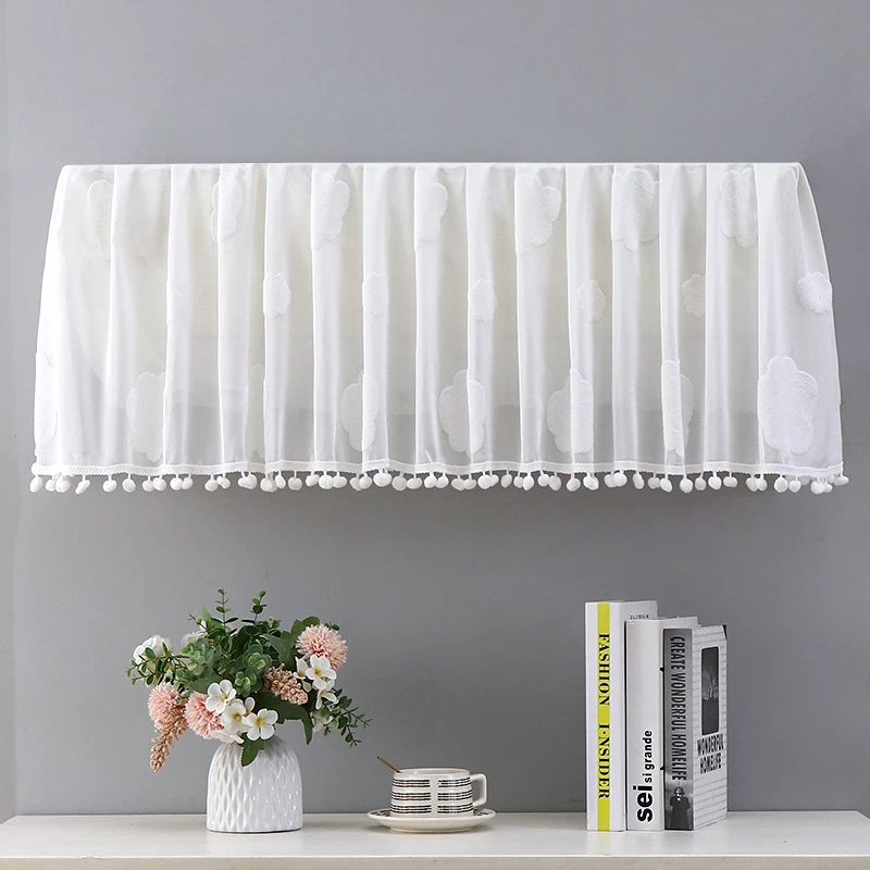 

Современный коврик Настенный кондиционер Пылезащитный чехол Защитный чехол Кружевной материал Солнцезащитная функция