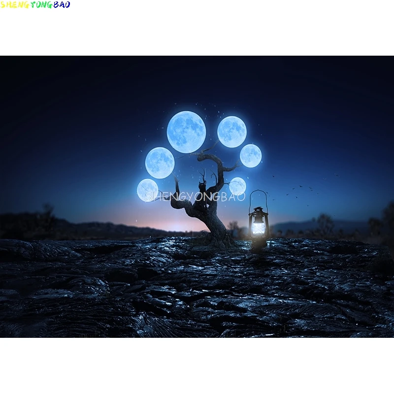 هالوين خلفية علامة مميزة القلعة اليقطين فانوس القمر صورة التصوير خلفية للصور استوديو الدعائم JKL-05 #4