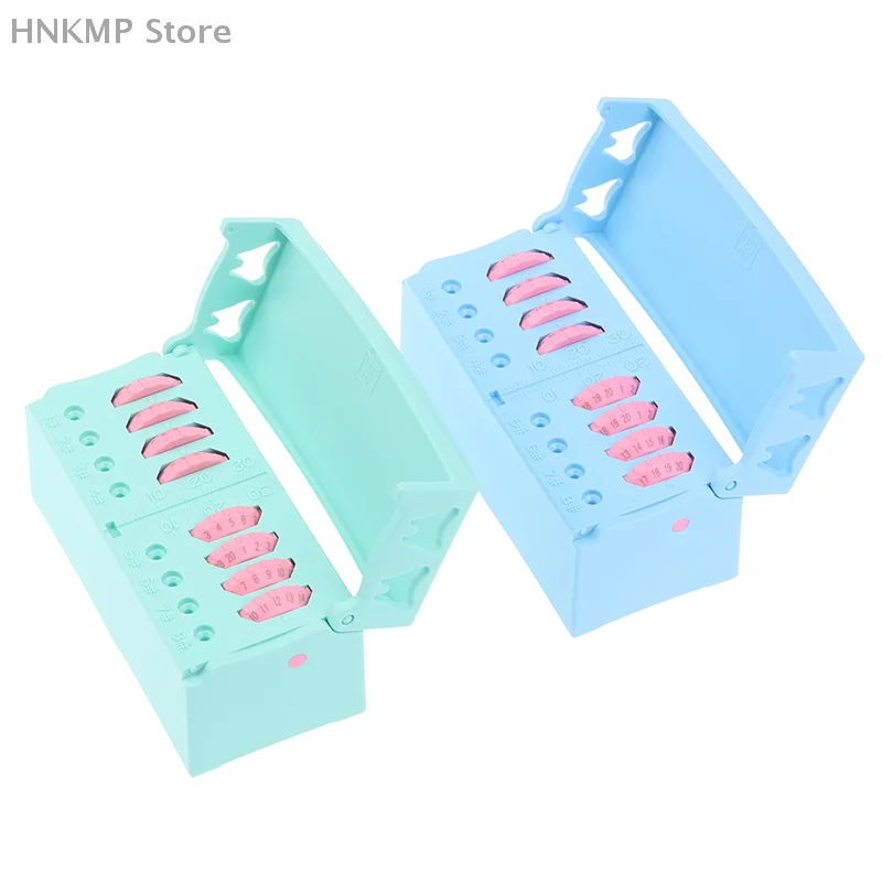 8 Holes Dental Root Endo Files Holder Ruler Burs Box Endo Block Organizers Endodontic File Drill Stand Clinic Instrument