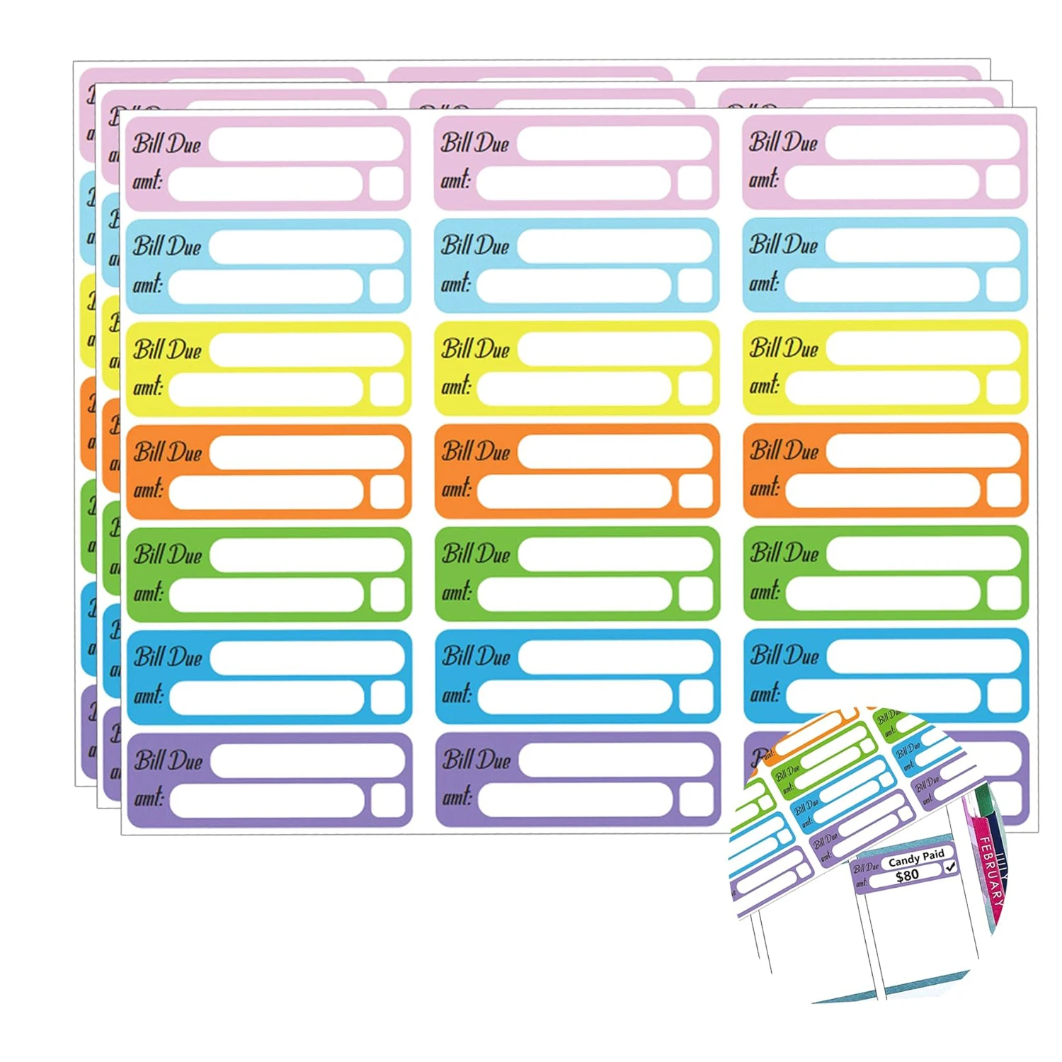 bill due pay planner etiqueta etiqueta do lembrete do calendario do dia devido bill organizador etiquetas 05x15 210 pcs 01