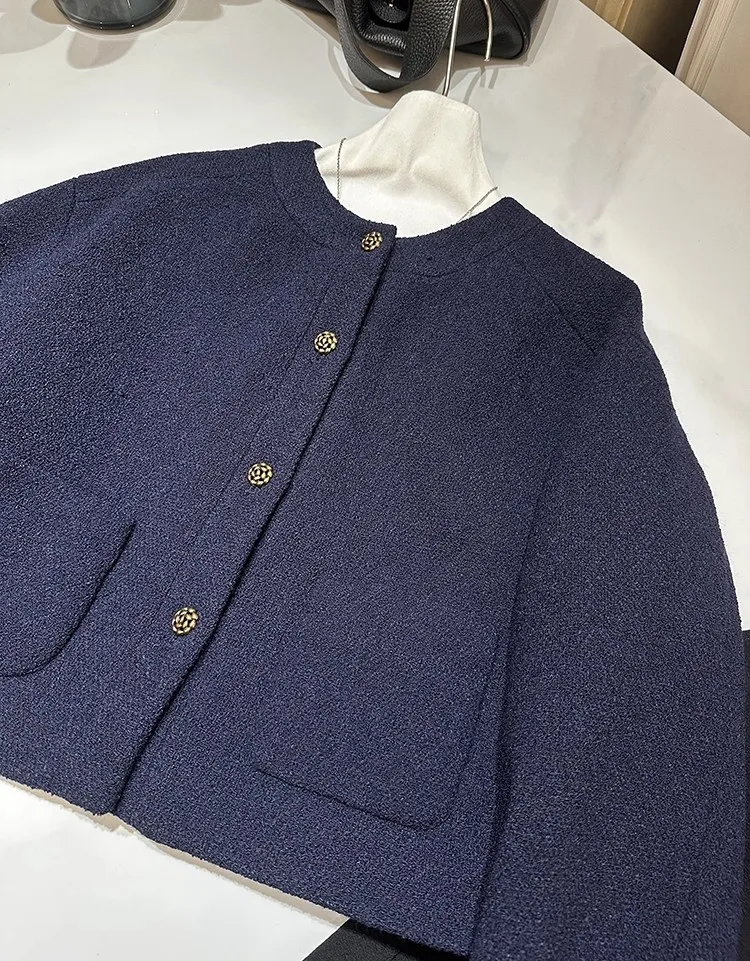 ملابس خارجية نسائية للخريف والشتاء موضة جديدة سترة قصيرة قصيرة #6