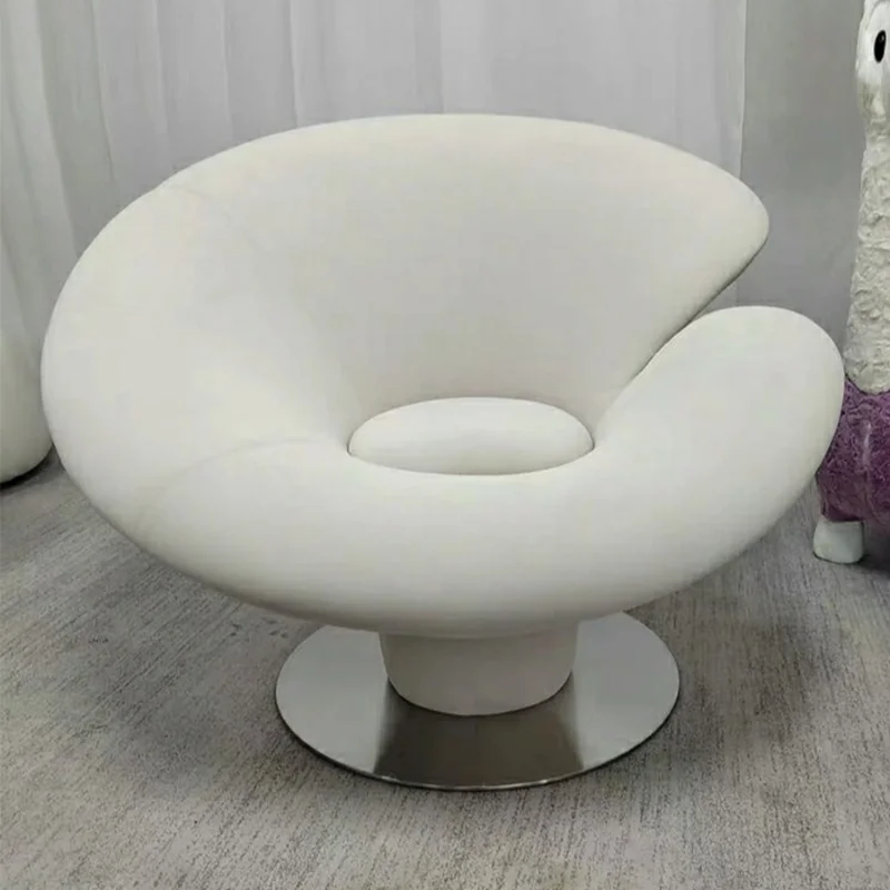 FRP Ganoderma lucidum chair art calla lily flower seat light police lazy leisure chair