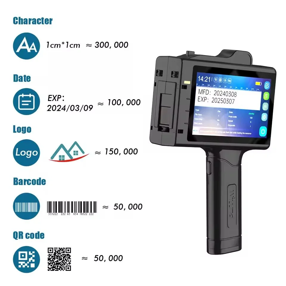Willita Handheld Inkjet Printer Gun Fast Dry Ink Date Coder for Batch Bar Expiry Date Coding Thermal Hand Held Inkjet Printer view 4