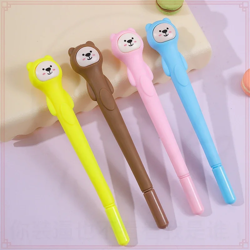 20 Pcs Wholesale Cartoon Bear Gel Pens for Creative Writing School Supplies