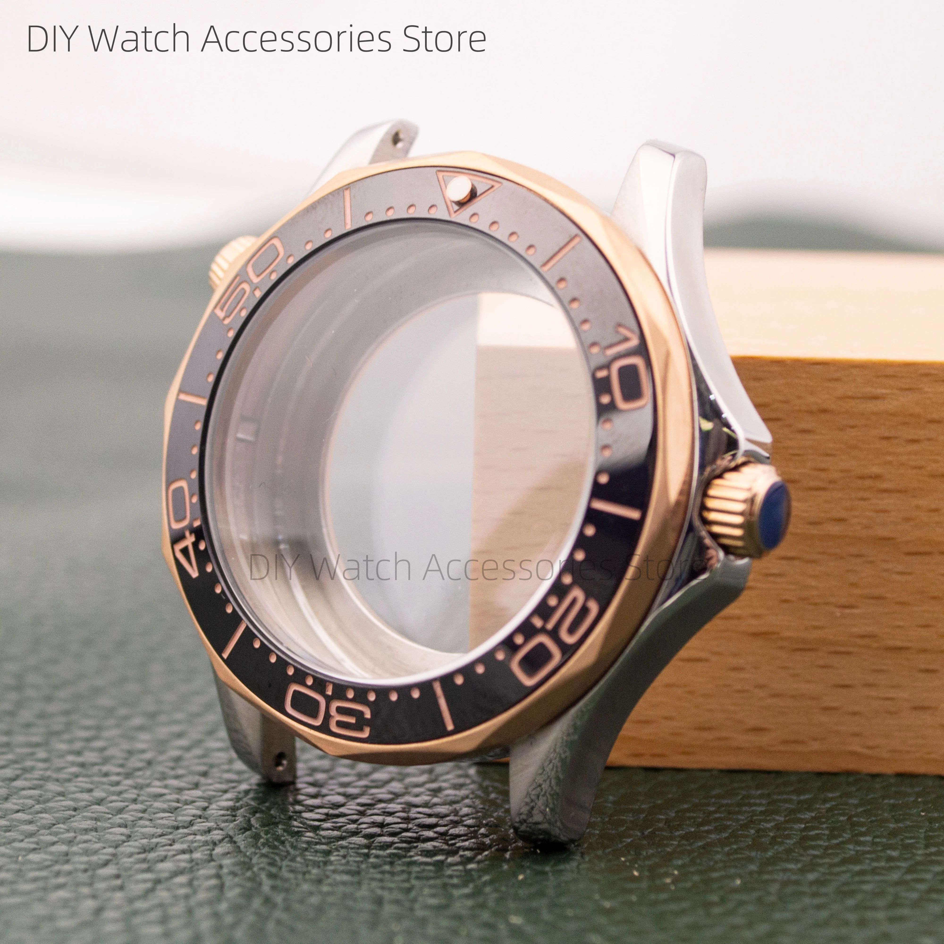 316L ステンレス鋼の時計ケースシーマスター 300 ケース 41 ミリメートル NH35 時計ケース防水フィット NH35 NH36 自動運動