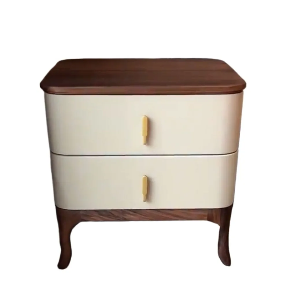 

Новая прикроватная тумбочка из североамериканского ореха в китайском стиле, высококачественная прикроватная тумбочка из цельного дерева для спальни