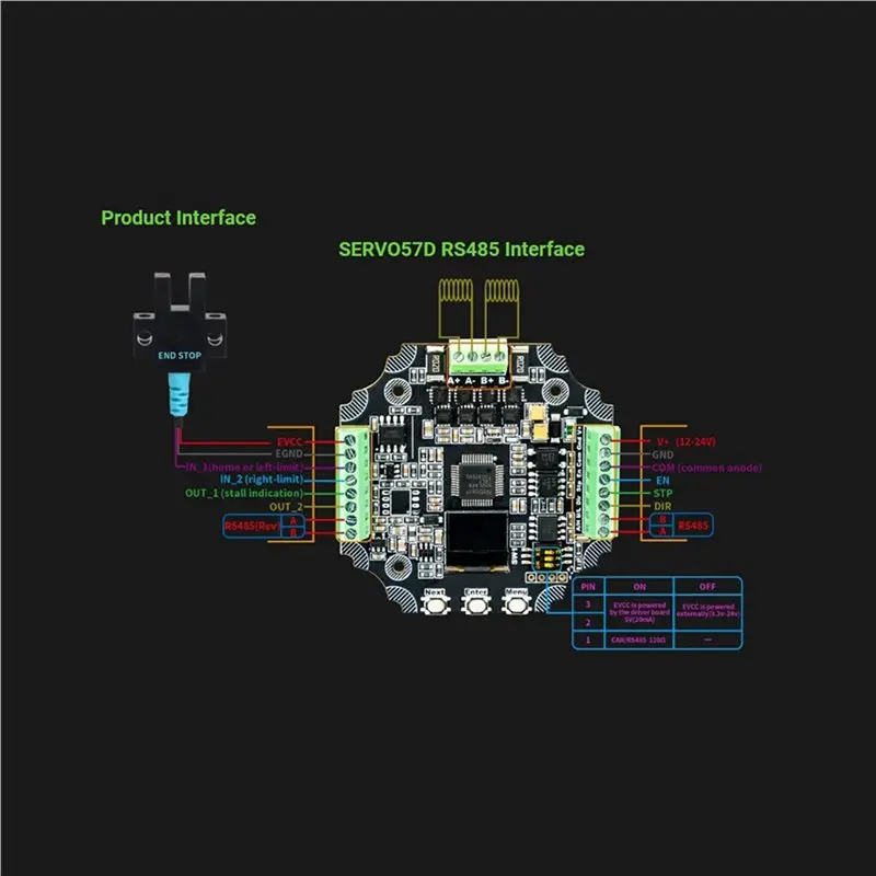 PZHI-4X MKS SERVO57D RS485 MB PCBA NEMA23 Closed Loop Stepper Motor Driver CNC 3D Printer For Gen L FOC Quiet And Efficient
