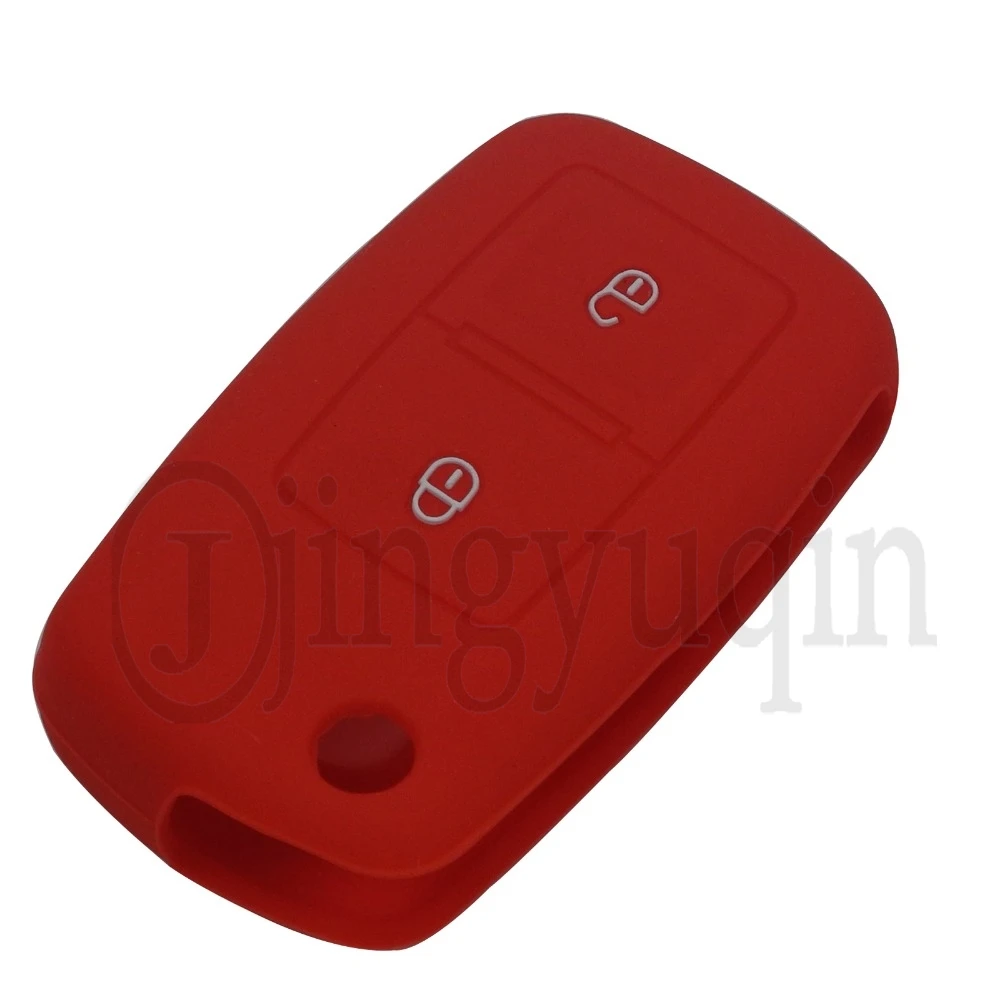 jingyuqin 2 Buttons Car Key Case Key Cover FOB For Volkswagen VW Amarok Polo Golf MK4 Bora Jetta Altea Alhambra Car-styling