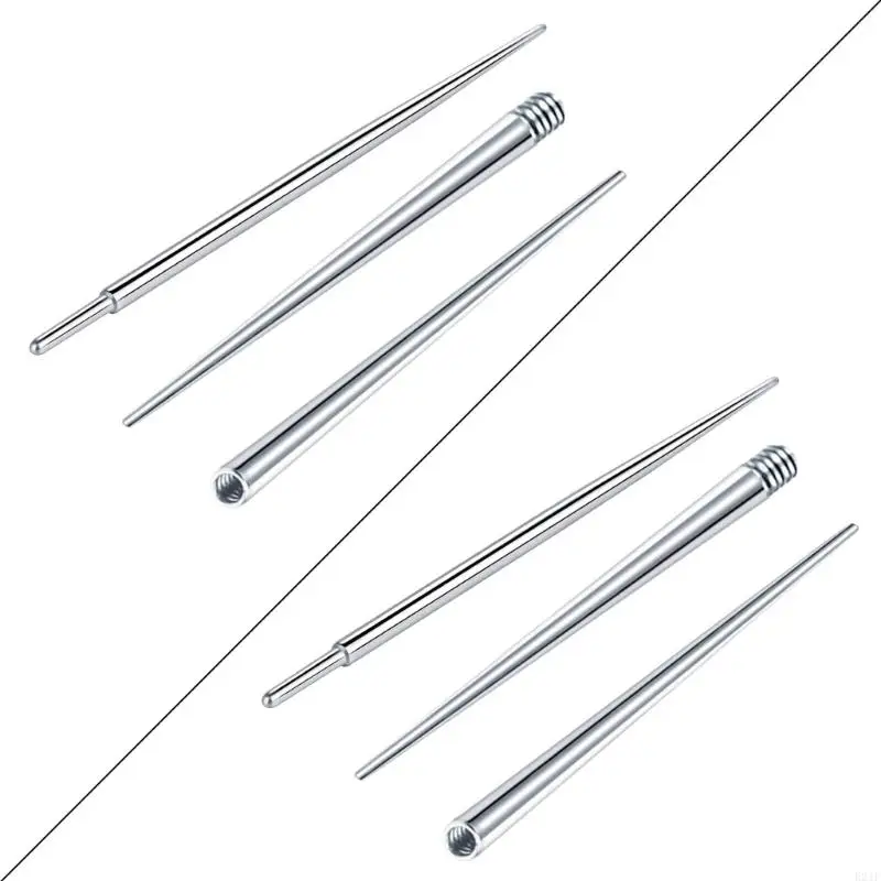 E21F 3Pcs/Set Stainless Steel Piercing Taper Ear Piercing Insertion Tool Body Stretching Piercings kit Insertion Tapers